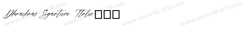 Dhanikans Signature Italic字体转换